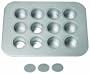 Chicago Metallic Mini Cheesecake Pan 12 Cavity, 13.90-Inch by 10.60-Inch (2-Inch by 1.6-Inch Cavities)