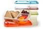 EasyLunchboxes 3-compartment Bento Lunch Box Containers (Set of 4) BPA-Free. Easy-Open Lids (Not Leakproof)