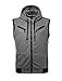 Allegra K Men Zip Up Hoodies Kangaroo Pocket Casual Hooded Vest Gray L