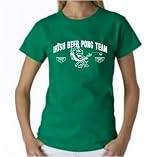 Juniors' / Ladies' Kelly Green T-Shirt by Bella : Irish Beer Pong Team - Funny Irish St Patricks Day