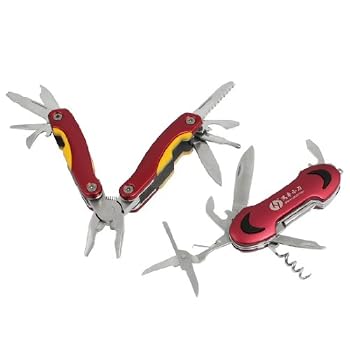 Amico Red Yellow Metal Handle Cutter Opener Saw Scissors Multifunction Folding Plier