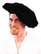 Renaissance Hat Black Roleplaying Theatre Costumes Accessory