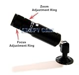Heavy Duty High-tech External Adjustable 4~9mm Micro Varifocal CCTV Bullet Camera w/ Brilliant Super High 480TVL Color Video Resolution and Removable Rain & Sunshield, Professional & Law Enforcement video surveillance for Crystal Clear Face & License Plate Verification — Plug-n-Play Home Safety Video Surveillance Gear & DIY CCTV Home Security Gadget