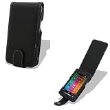 41jSJPqBqDL. SL160  Noir Luxe Black Leather Flip Case for Toshiba TG01