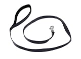 Medium 4 Foot Solid Soft-Padded Pet Lead with Alloy Head Clasp, Black