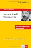 Lekt&uuml;rehilfen Arthur Schnitzler "Leutnant Gustl" und "Die Traumnovelle" - Ausf&uuml;hrliche Inhaltsangabe und Interpretation - Dieter Hellberg, Arthur Schnitzler