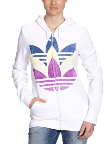Adidas Damen Kapuzenjacke AS Stacked, white, 42, X33573