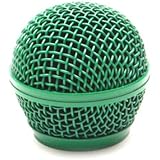 Seismic Audio SA-M30Grille-Green Replacement Green Steel Mesh Microphone Grill Head for Shure SM58, Shure SV100