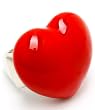 Pinup Rock Punk Girl Chunky Red Heart Fashion Ring
