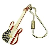 エレキギター アメリカンフラッグ キーホルダー Elec Guitar American Flag Keychainの画像
