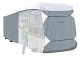 IMAGE OF Classic Accessories 77663 PolyPro III Grey Deluxe Class A Extra Tall RV Cover, Fits 33' - 37' RVs