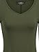 Made By Johnny MBJ WT737 Womens Long Sleeve Handkerchief Tunic M Olive