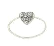 Toe Ring - T32 - Crystal Illusion - Small Heart ~ Clear