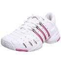 adidas Women's Barricade V Tennis Shoe,White/Pink/Silver,7.5 M