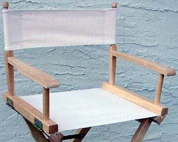 Director's Chair Seat Cover - Frame sold Separatel (White Solid)