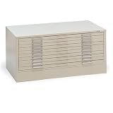Steel Ten Drawer 47'' Wide Flat File Cabinet with Flush Base C Files Collection by Mayline - OFG-FB1