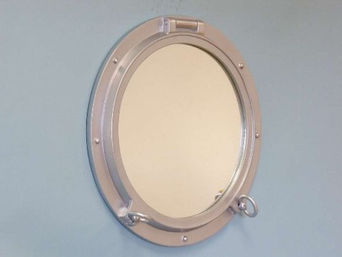 Silver Finish Porthole Mirror 24