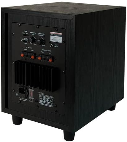 Phase Technology 200 Watt 8 Down-Firing Subwoofer Powered Adjustable Crossover