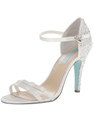 Shoes: Blue by Betsey Johnson Womens SB-Bow Dress Pump,Ivory Satin,8.5 M US - Blue by Betsey Johnson