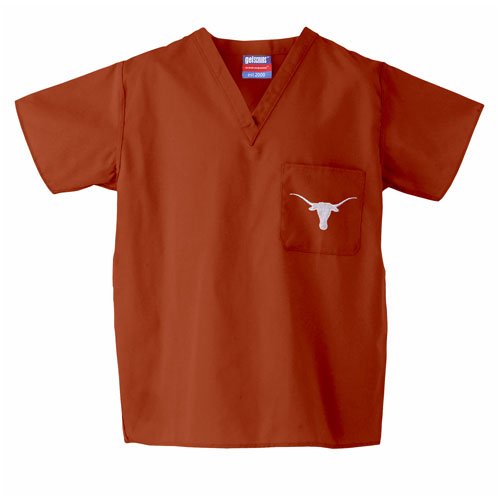Texas Longhorns NCAA Classic Scrub 1 Pocket Top (Burnt Orange)