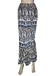 Women Bohemian Paisley Print Gypsy Boho Cool Grey Crinkle Cotton Long Skirt 39"l