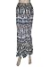 Women Bohemian Paisley Print Gypsy Boho Cool Grey Crinkle Cotton Long Skirt 39"l