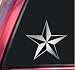 Nautical Star Vinyl Decal Sticker - Shiny Chrome