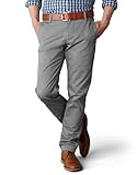 Dockers Men's Alpha Khaki Slim Tapered Flat Front Pant, Gravel, 31x32
