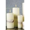 Biedermann & Sons Old World Cathedral 6-Inch Tall Candle Pillar, Ivory