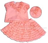 Sonia Rykiel Washable Silk Ruffle Skirt and Top w/rose