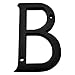 Bolton Hardware 4 Inch Solid Brass Dark Oil Rubbed Bronze Finish House Letter Raised 1/4