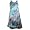 Monkey Wear - Girls Sleeveless Silk Patchwork Floral Dress,Blue, Multi (Size 7)