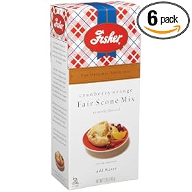 Fisher Cranberry Orange Fair Scone Mix, 12-Ounce Boxes (Pack of 6) by Fisher Scone