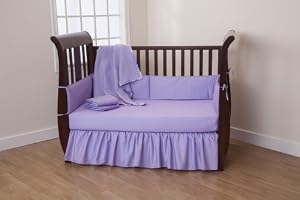 American Baby Company 5 Piece Cotton Percale Crib Set, Lavender