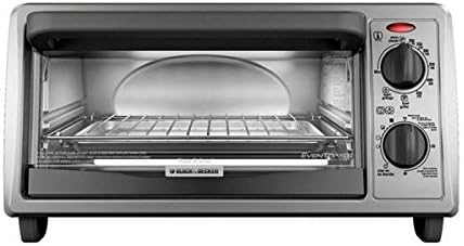 Toaster Oven, Fits 9" Pizza, Stainless Steel Accents, Toast, Broil, Bake, 1,150w, Gray.