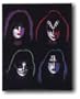 KISS 4 Faces ORIGINAL BAND MEMBERS IN MAKEUP Classic Logo Sticker