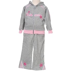 Infant Baby Girls Clothes Grey Princess Jogging Suit Outfit Girl 12-24M