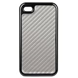 Iprotect ORIGINAL APPLE IPHONE 4 HIGHEND LEDER CARBON CASE SILBER TASCHE H�LLEvon "iprotect"