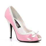 Women's Seduce-218, 5 Peep Toe Pump With Contrast Heel Bow
