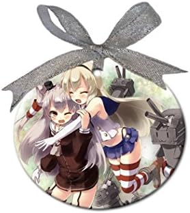 Kantai Collection Kancolle Shimakaze Amatsukaze And White Rock Shooter DIY Personalized Round Porcelain Christmas Holidays Ornament