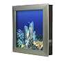 Aquavista 500 Wall Mounted Aquarium with Coral Reef Background, Silver Frame