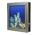 Aquavista 500 Wall Mounted Aquarium with Coral Reef Background, Silver Frame