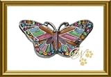 Beau Nouveau BNBTBTRFLYPE0.5 Butterfly Barrette - Pink Enamel - 0.5 Inch