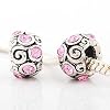 Andante-Stones 925 Silber Bead mit 8 rosa Glaskristallsteinen Element Kugel f�r European Beads + Organzas�ckchen