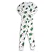 Sara's Prints - Boys Long Sleeve Pajamas, White, Green