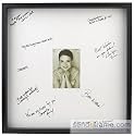 Wedding Signature Mat Frame - Black with 20x20" White Mat (5x7")