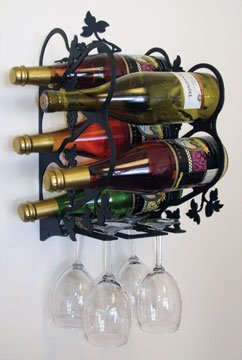 New - Wall Mt. Grapevine Wine Rack by Village Wrought Iron Inc
