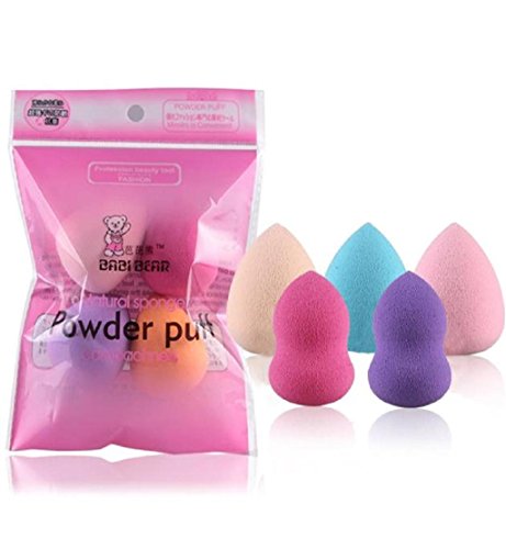 Franterd 5PCS Pro Beauty Flawless Makeup Foundation Puff Multi Shape Sponges Blender