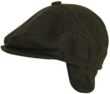 Apparel : Wool Ivy Scally Cap Fold Down Ear Flaps Winter Flat Hat
