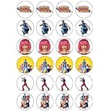 Lazytown style A 24 Edible Wafer Paper Fairy/Cup Cake Toppers on an A4 sheet - Birthday Cake and Party Idea